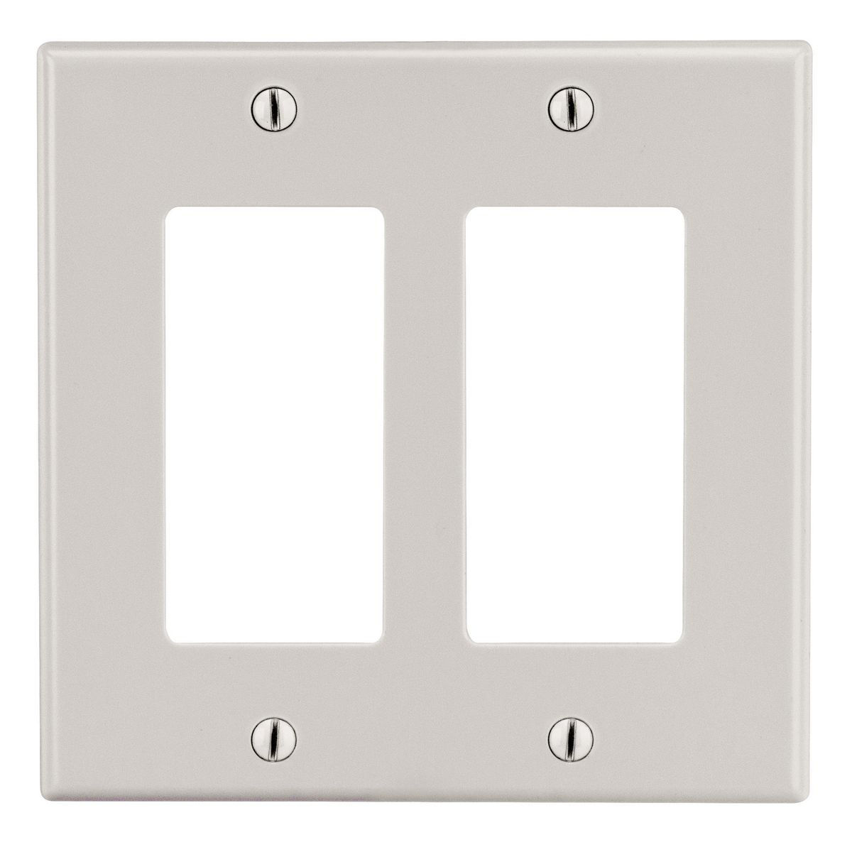 Wallplate, 2-Gang, 2) Decorator, Light Almond, Hubbell/Bryant - P262LA