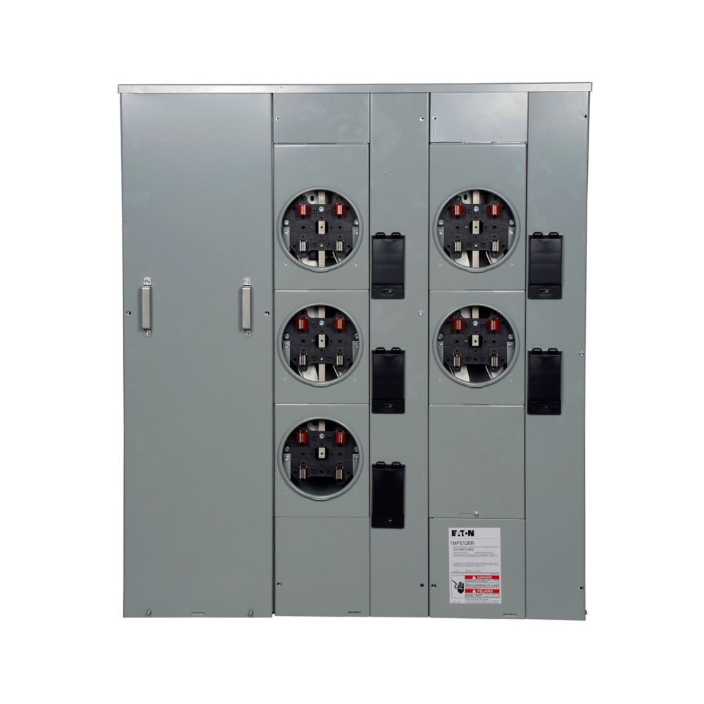 Eaton 1MP5126R, Ring Type 5-Position Meter Pack, 1ɸ, 125A Sockets, 600A Bus, N3R