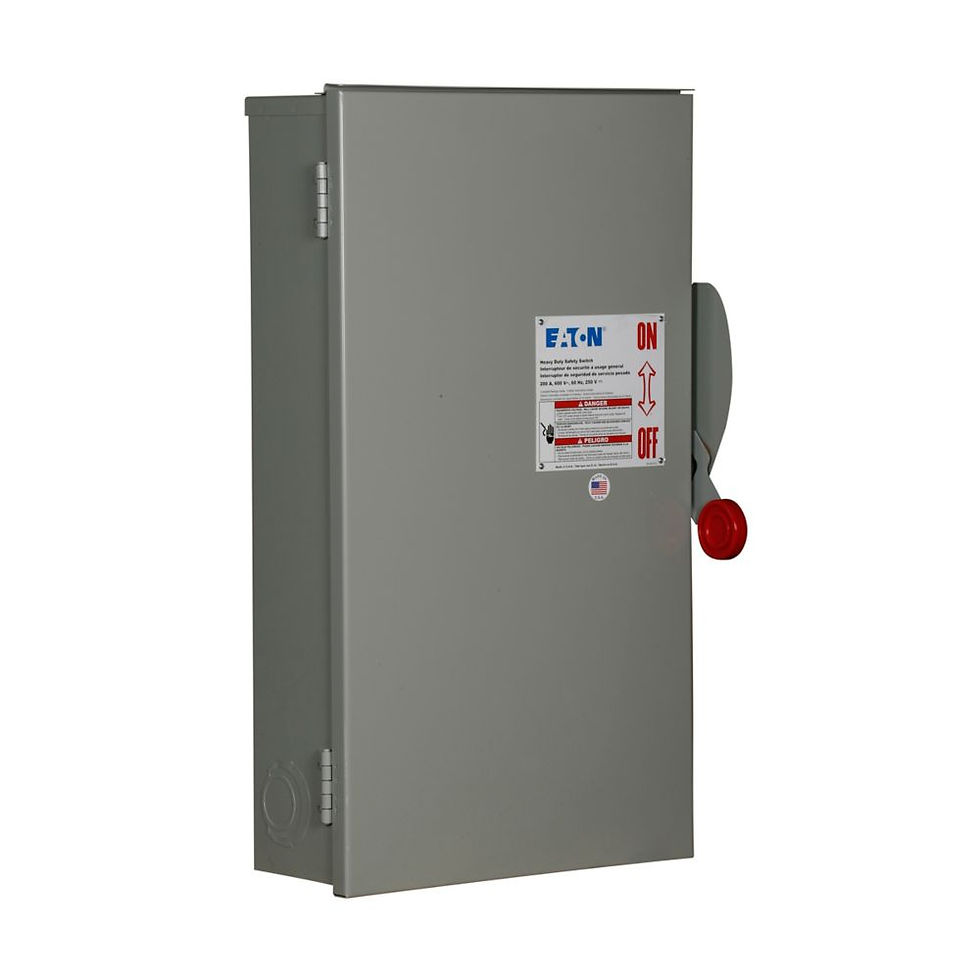 Thumbnail: 200A 3-Pole Enhanced Visible Blade Safety Switch, 600V, N 3R - Eaton, DH364FRK