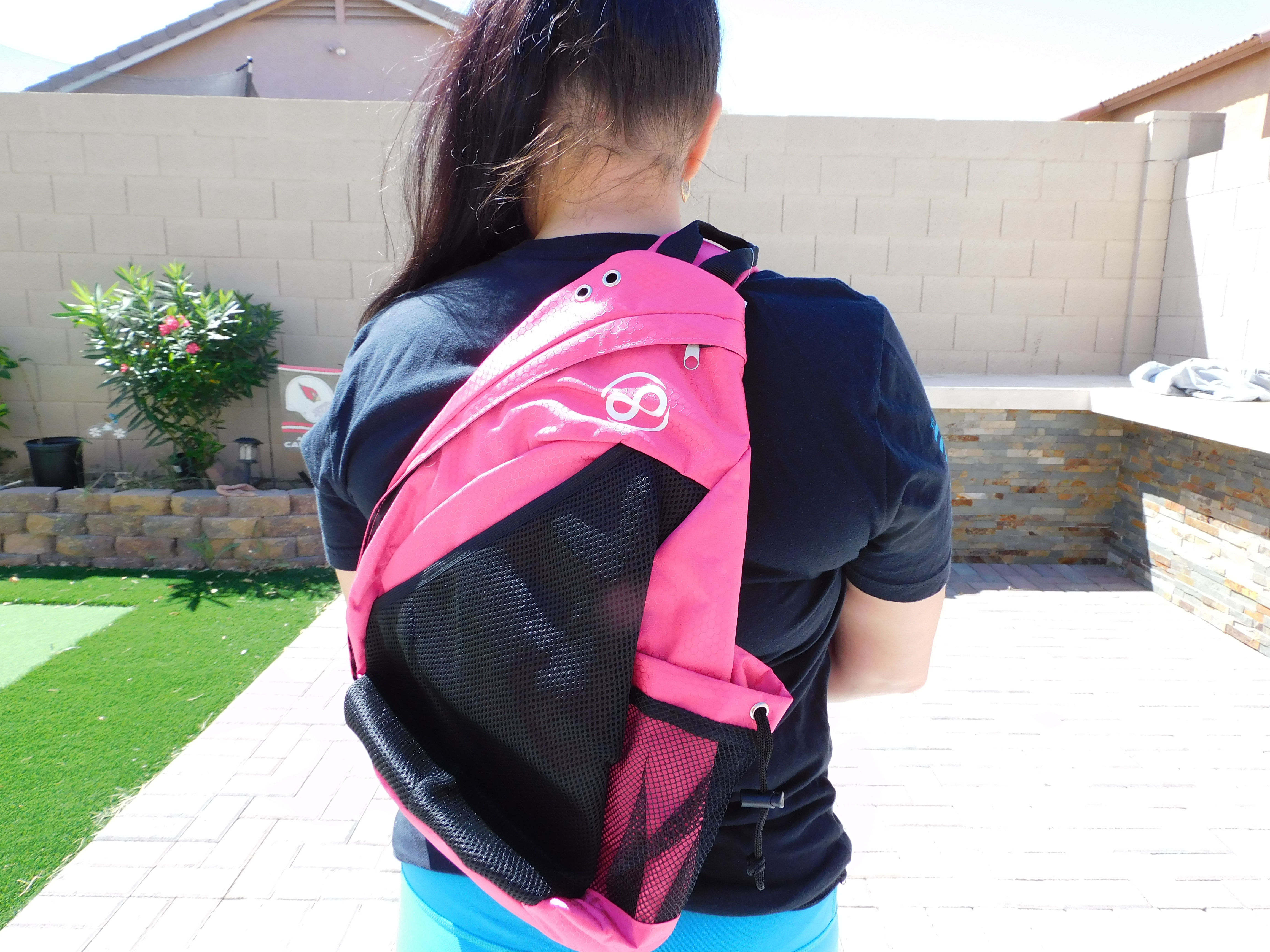 Pink Infinite discs slinger bag