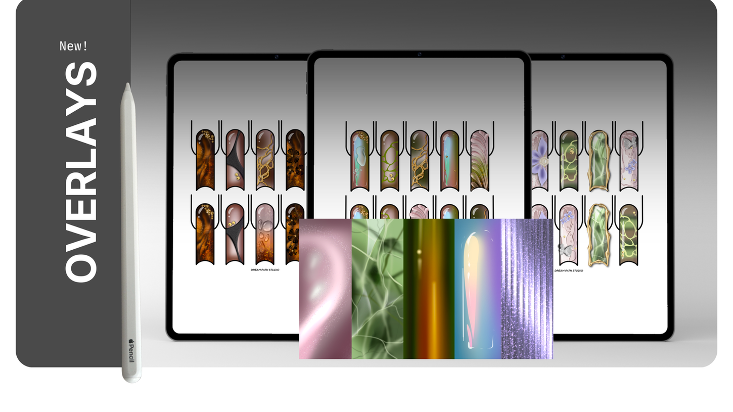 Overlayed and digital nail sheets that help you get