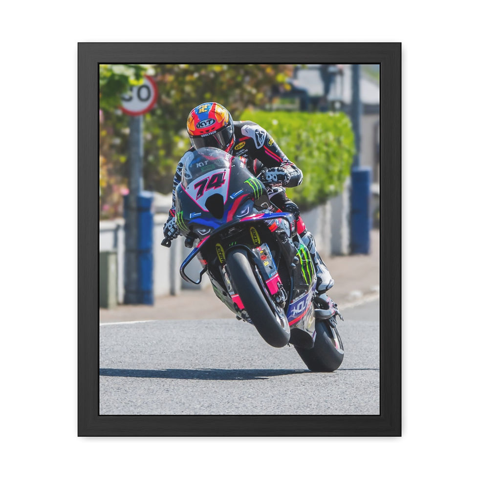 Thumbnail: Davey Todd Framed Print - North West 200 2025