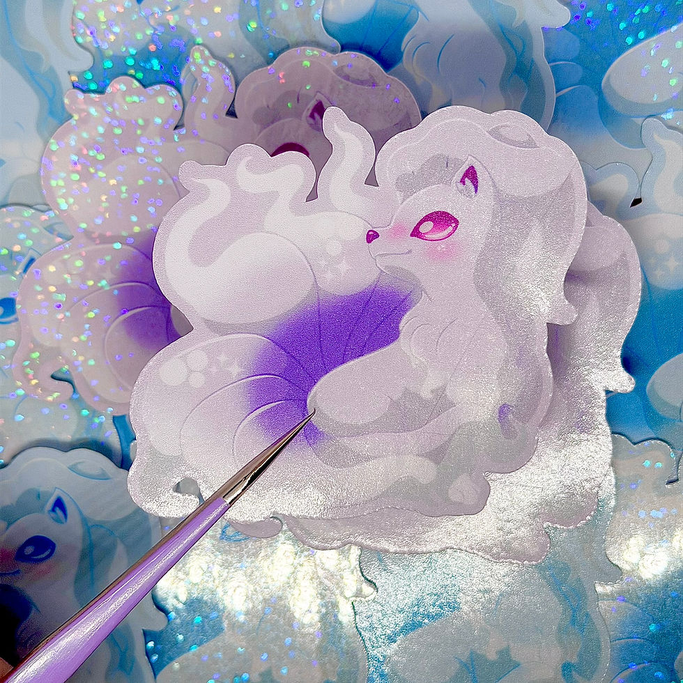 Thumbnail: Alolan Vulpix Line Fanart Stickers (2.75in / 70mm)