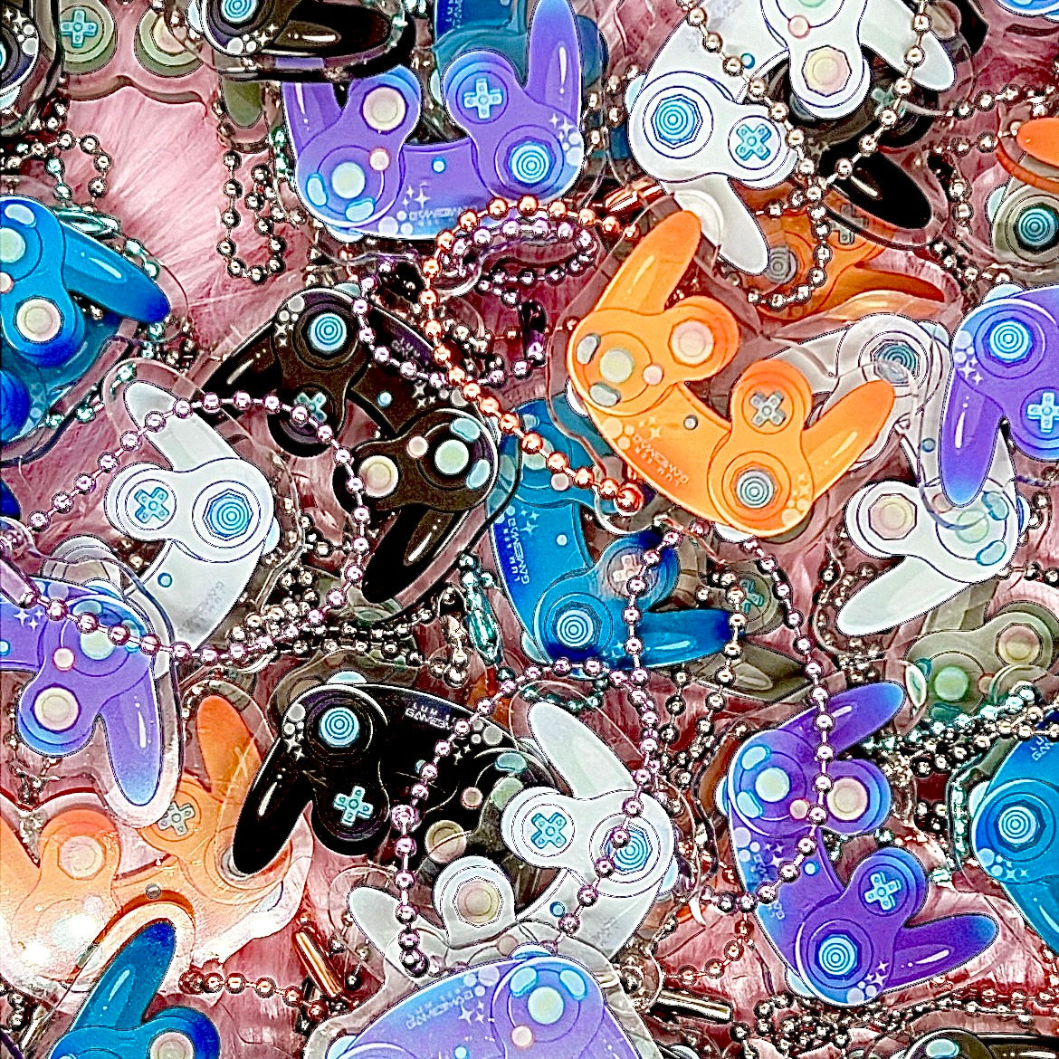 Game Console Controller Keychain (1.5in / 38mm)