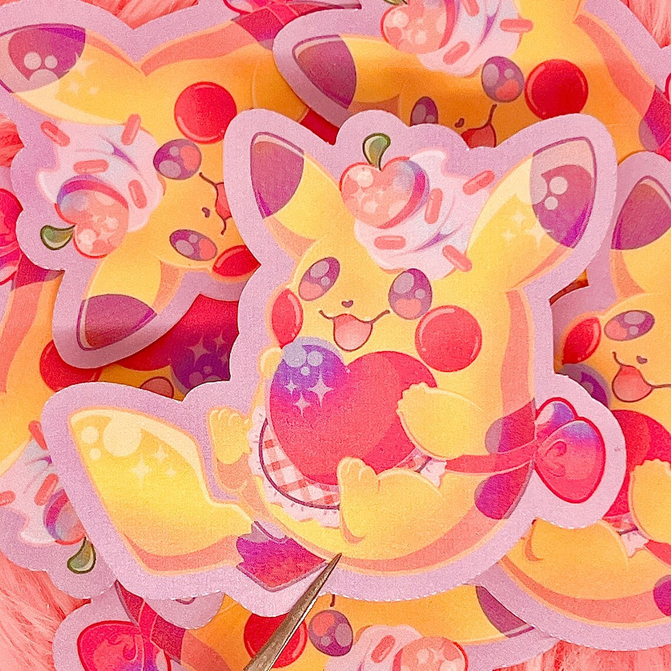 Thumbnail: Valentine's Pikachu Morozoff Pokémon Stickers Fan Art (2-3/4” / 70mm)