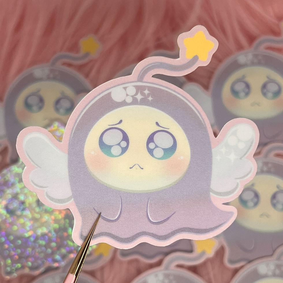 Thumbnail: Weeptchi Tamagotchi Fanart Stickers (2-3/4 inch/70 mm)