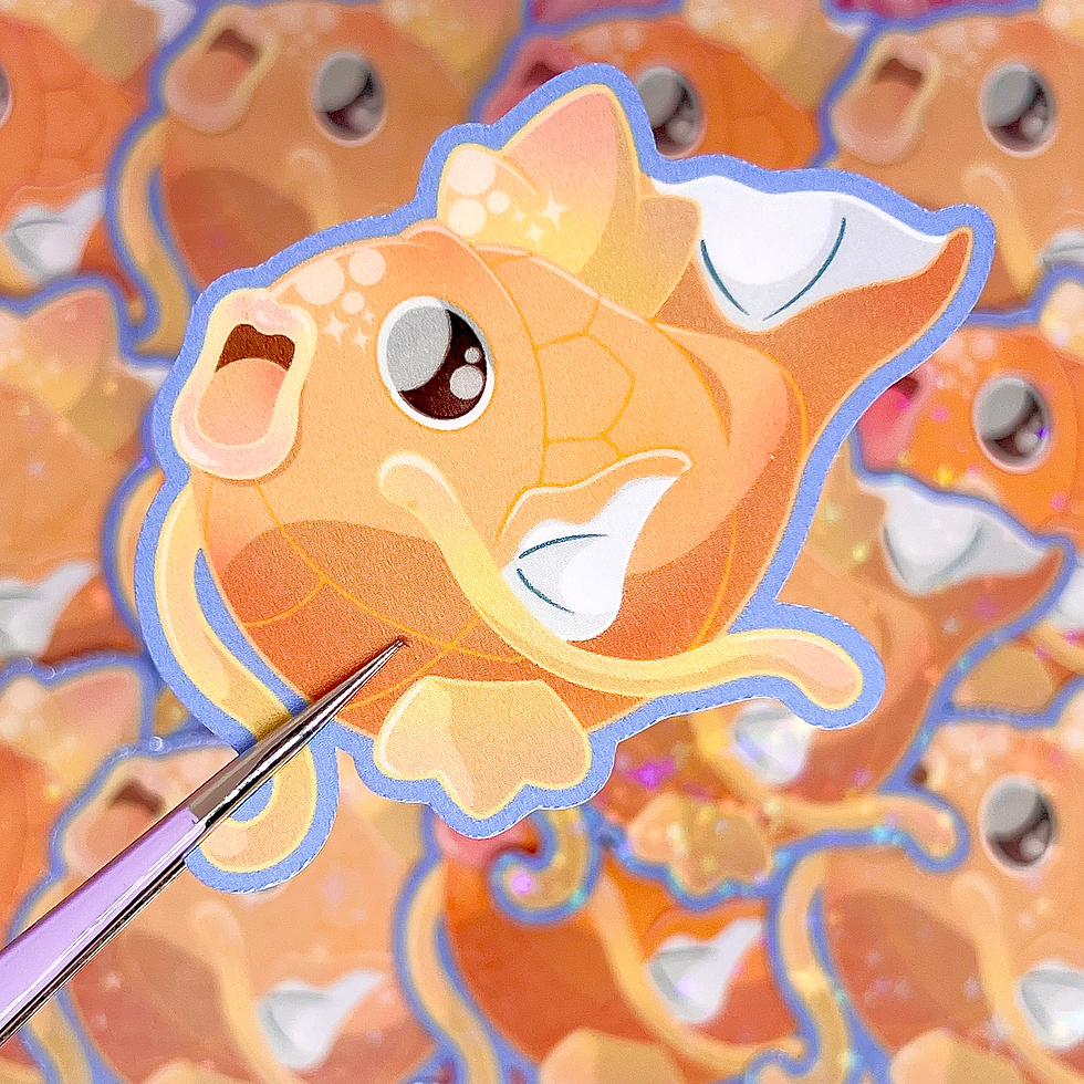 Thumbnail: Magikarp Evolution Line Fanart Stickers (2-3/4 inch/70 mm)