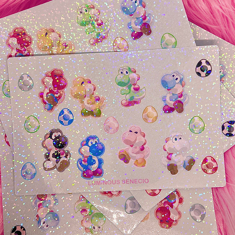 Yoshis Sticker Sheet (4x6in/102x152mm)