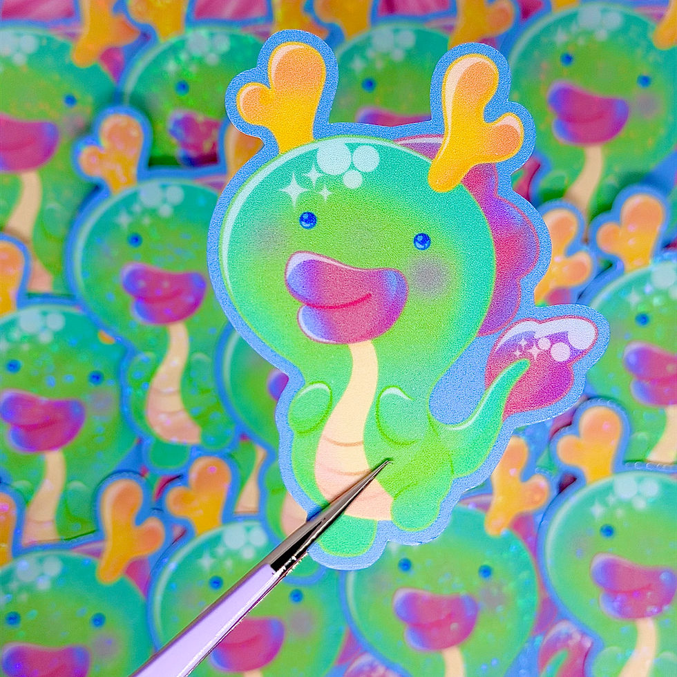 Thumbnail: Tatsutchi Tamagotchi Fanart Stickers (2-3/4 inch/70 mm)