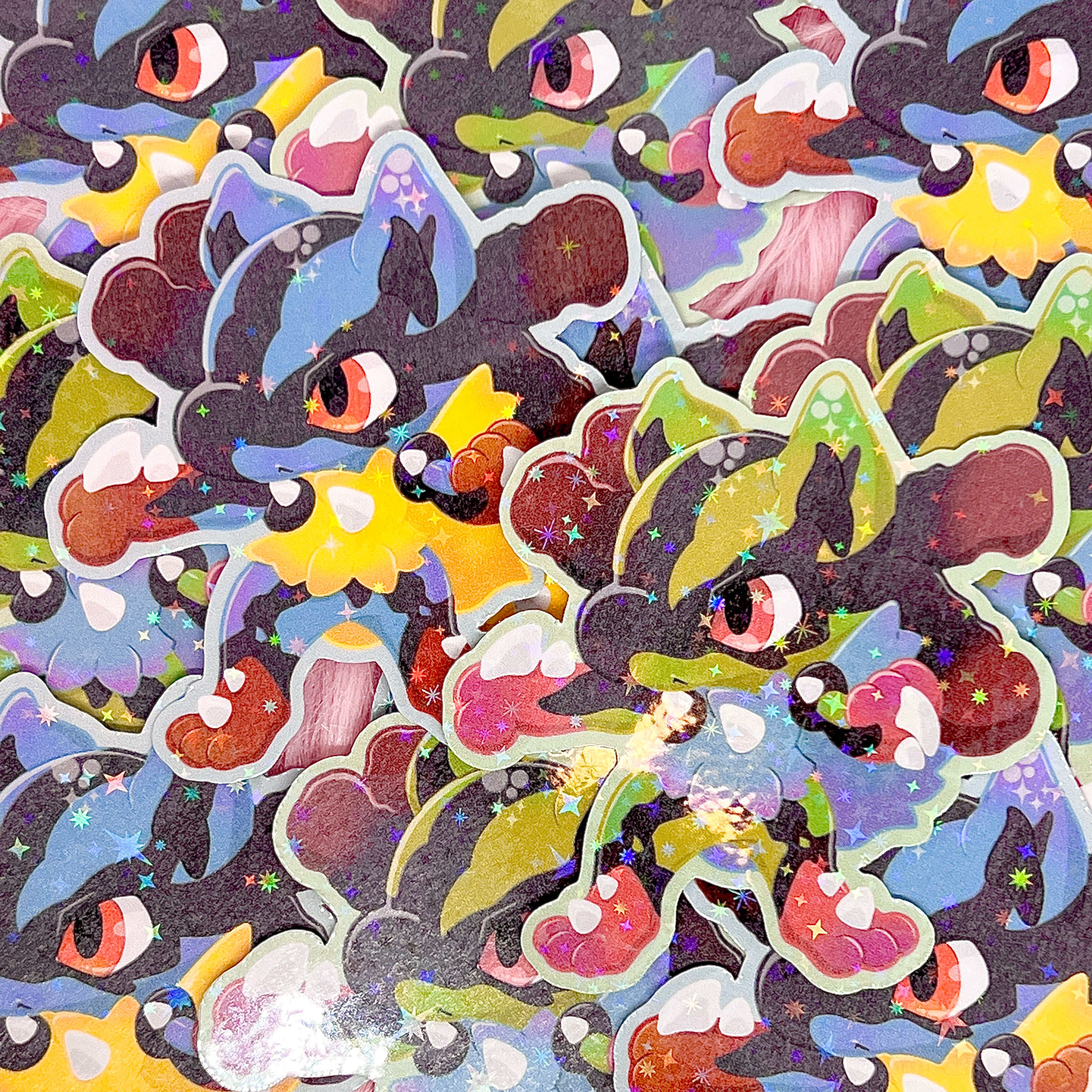 Mega Lucario Stickers (2-3/4 inch/70 mm)