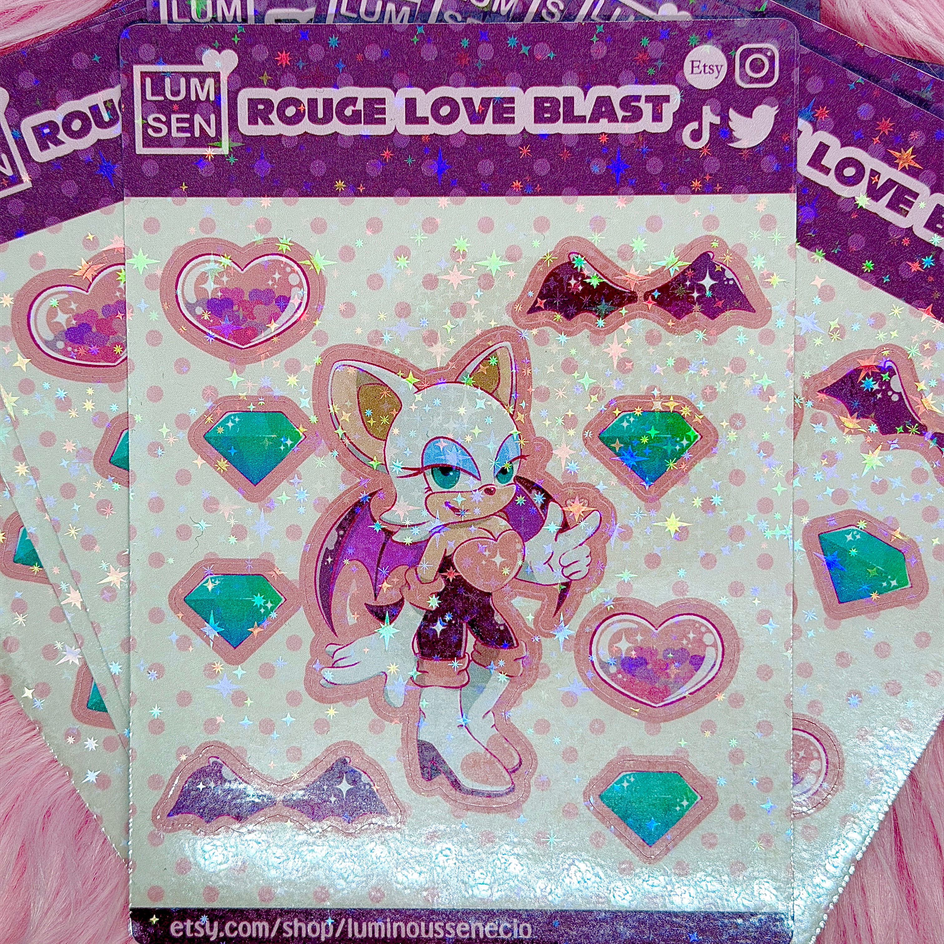 Amy & Rouge Stickers Flakes & Sticker Sheets