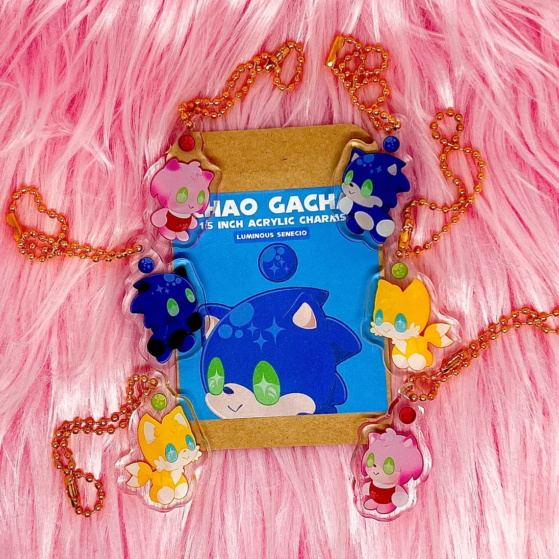 The Blue Blur Chaos Mystery Pack (1.5inch Double-sided Acrylic Charms)