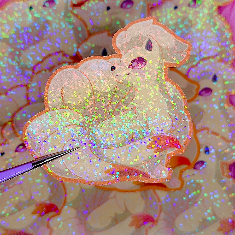 Thumbnail: Vulpix Line Fanart Stickers (2.75in / 70mm)