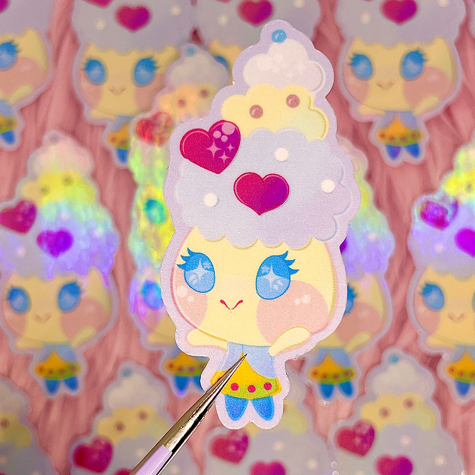 Thumbnail: Moriritchi Tamagotchi Fanart Stickers (2-3/4 inch/70 mm)