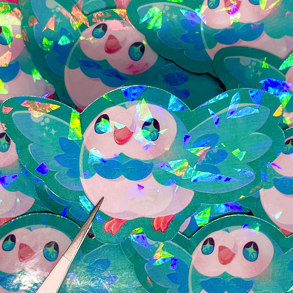 Thumbnail: Rowlet Evolution Line Stickers (2-3/4 inch/70 mm)