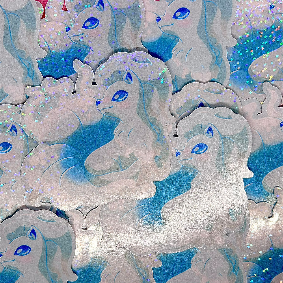 Thumbnail: Alolan Vulpix Line Fanart Stickers (2.75in / 70mm)