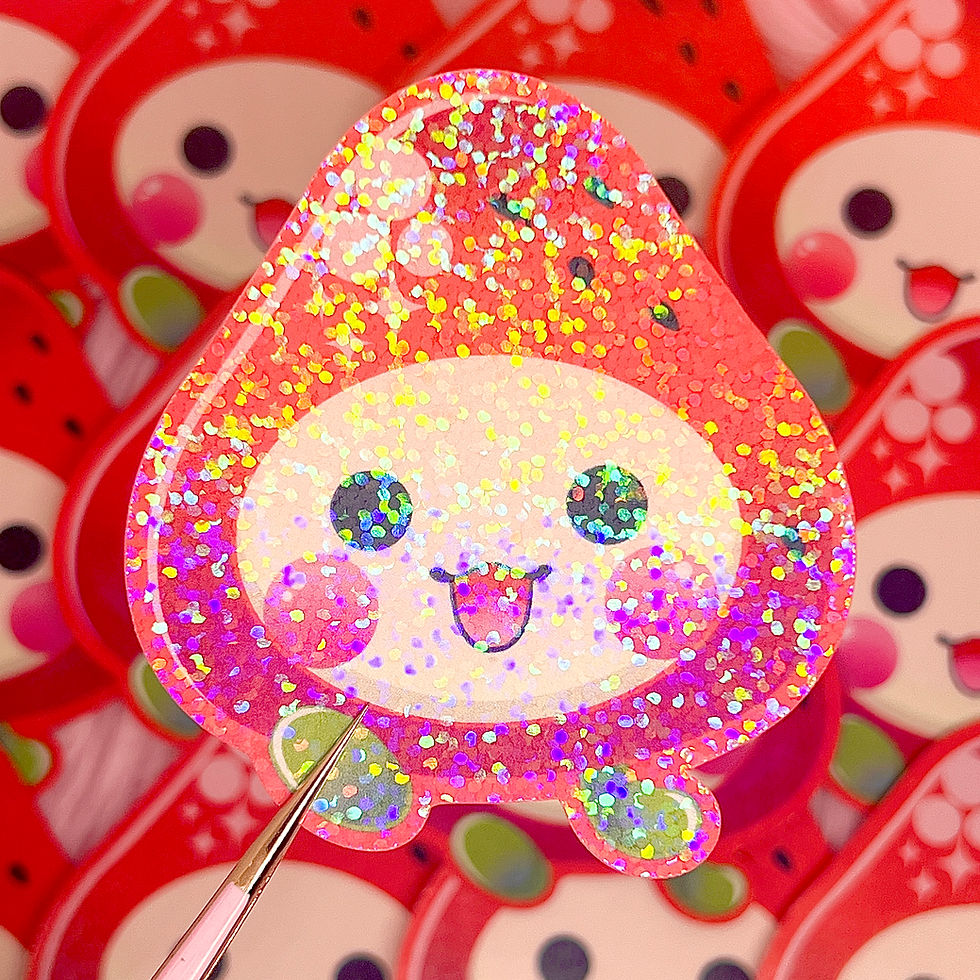 Thumbnail: Ichigotchi Tamagotchi Fanart Stickers (2-3/4 inch/70 mm)