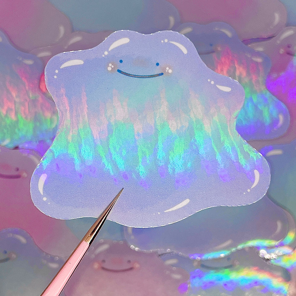 Thumbnail: Ditto Pokémon Stickers Fan Art (2.75in / 70mm)