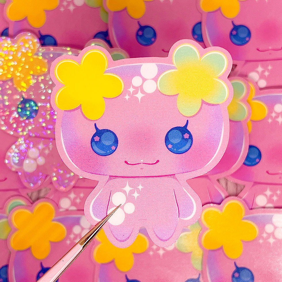 Thumbnail: Violetchi Tamagotchi Fanart Stickers (2-3/4 inch/70 mm)