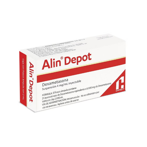 Alin depot (Dexametasona) 4 mg/ml caja con 1 ampolleta inyectable