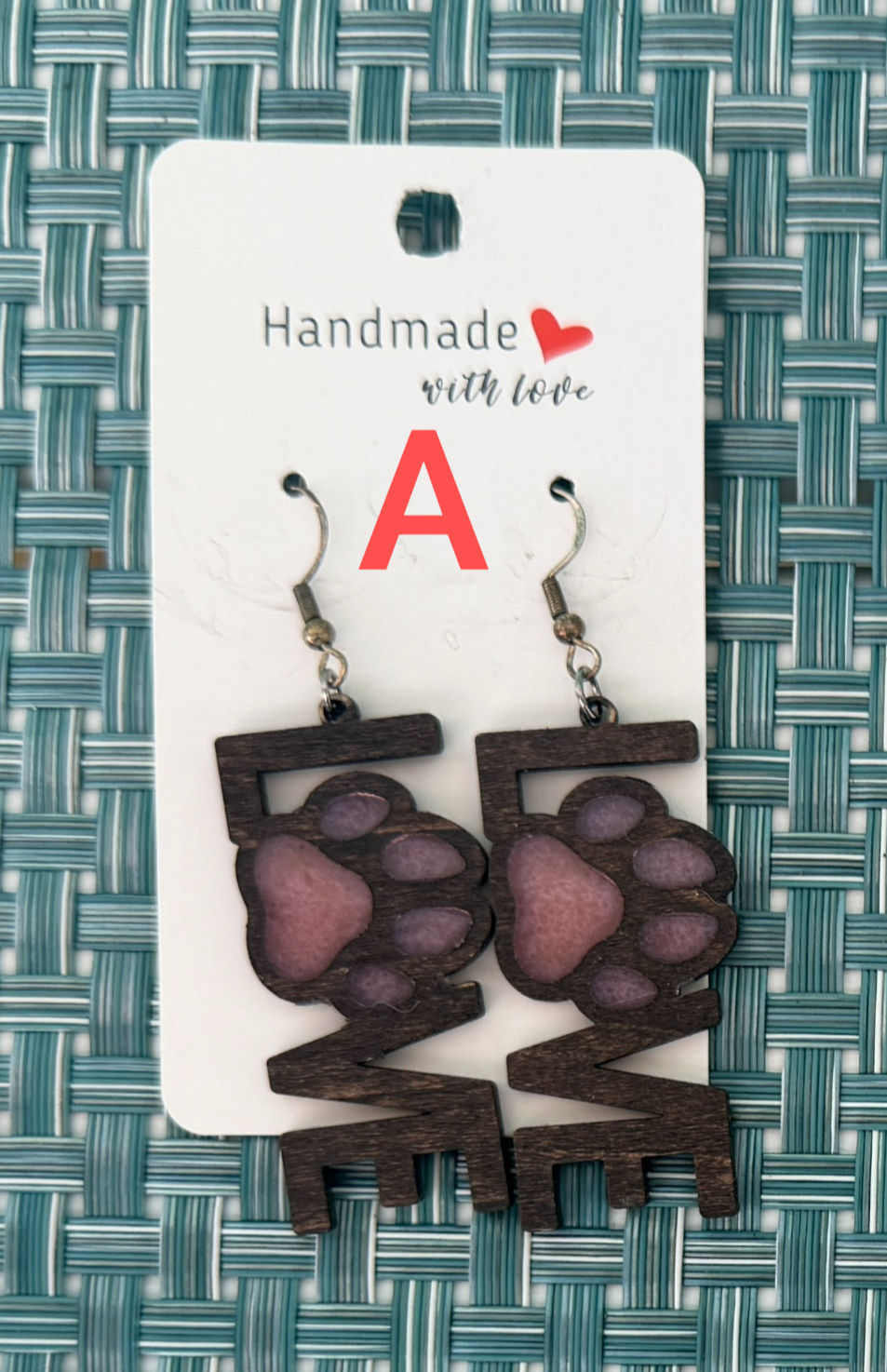 Thumbnail: Pet Paw Love Earrings