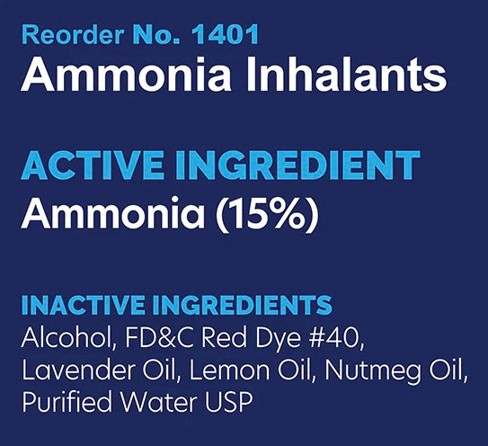 Thumbnail: Ammonia Inhalants 20 Ampoules Inhalation Stimulant