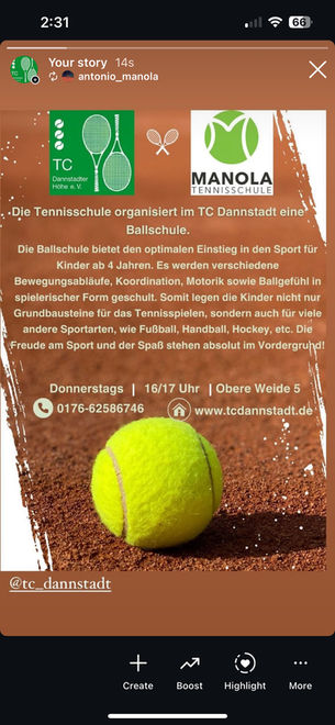 Ballschule ab 4 Jahren 🎾