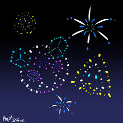 夏季祭典活動煙花一瞬