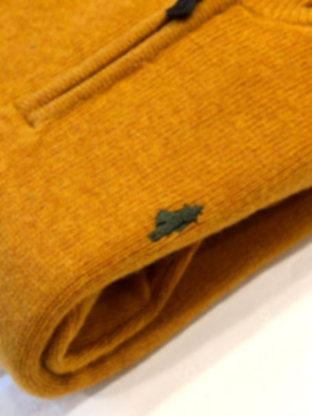 Pull camionneur lambswool jaune