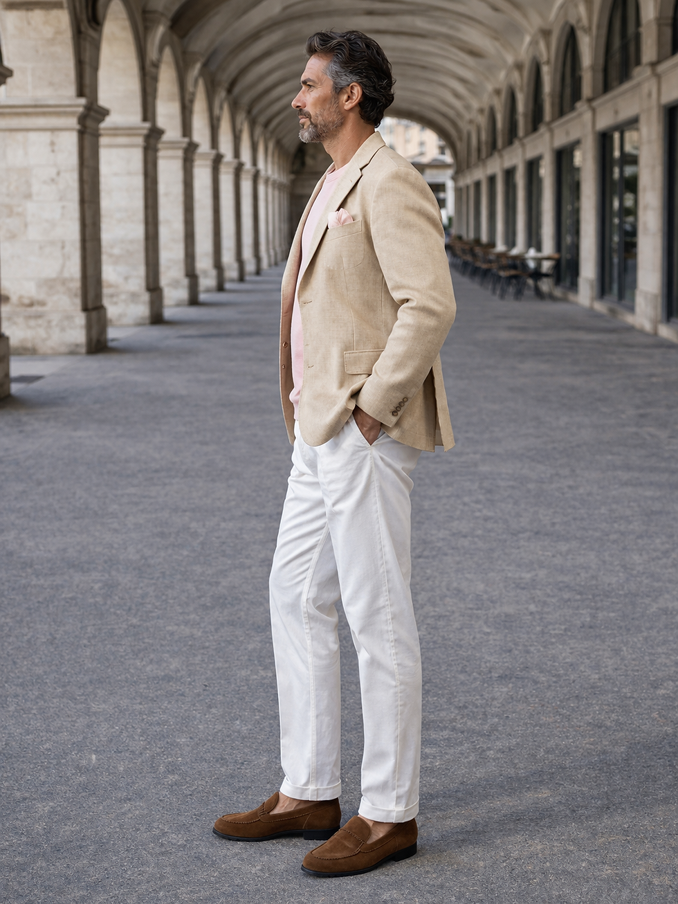 Thumbnail: MENSCH : veste beige en coton