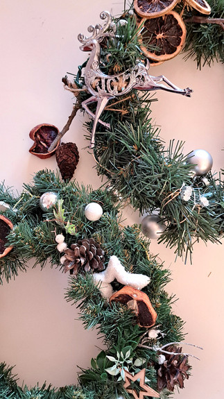 dekoracja DIY, świąteczny wieniec