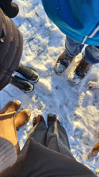 buty na śniegu - widok z góry 