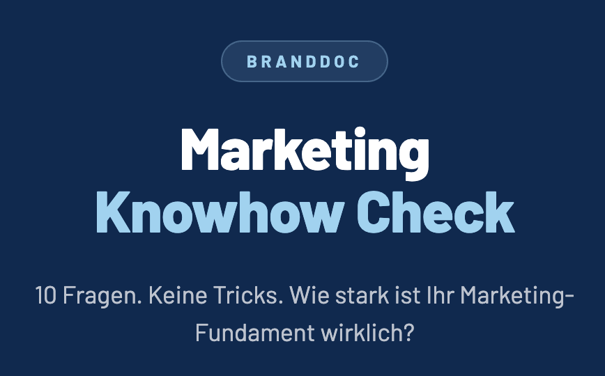 10 Fragen. Das ehrlichste Marketing-Quiz, das Sie je gemacht haben. Der Marketing Anchors Studie Know-How-Check👇🏻