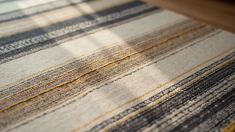 Close-up view of a handwoven silk rug showcasing intricate craftsmanship