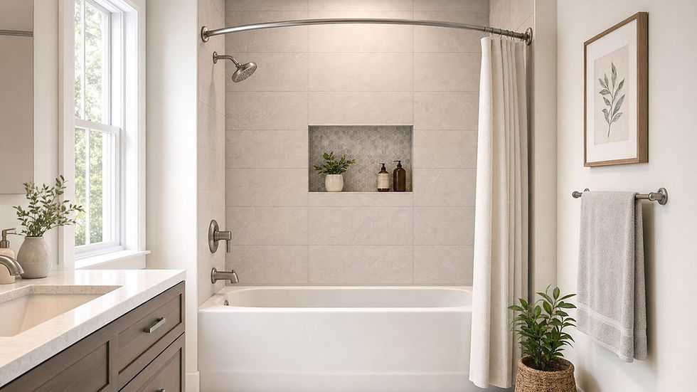 Curved Shower Bar