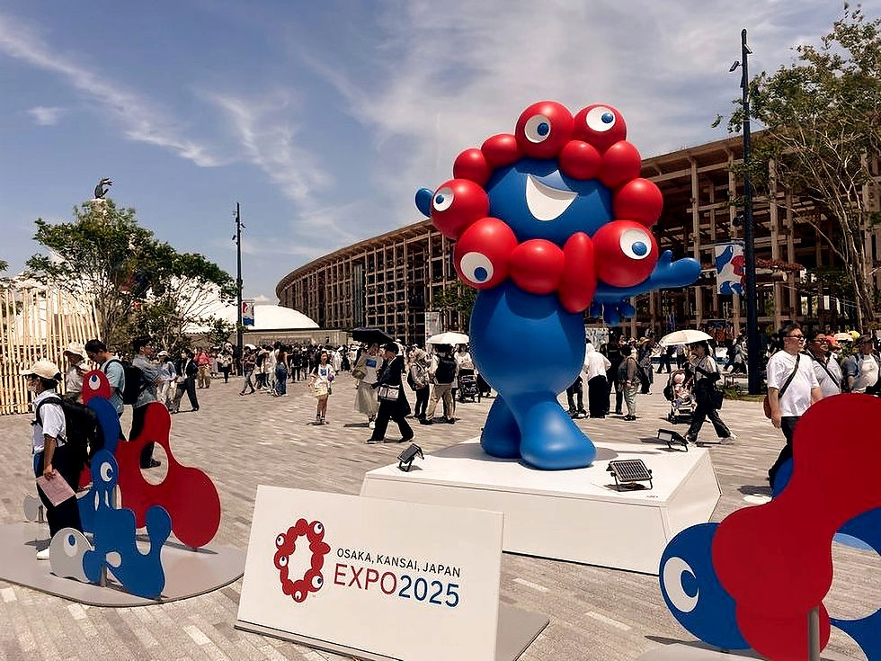 Myaku Myaku statue near the east gate of the Osaka Kansai Expo 2025