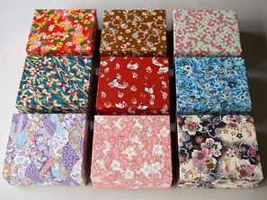 Custom-made gift boxes made from Chiyogami and Mingei paper for the Christmas shopping season in the United States