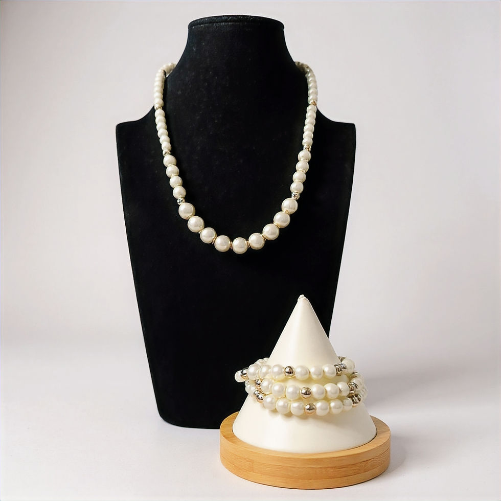 Quarry Atelier – Pearl Necklace & Bracelet Set