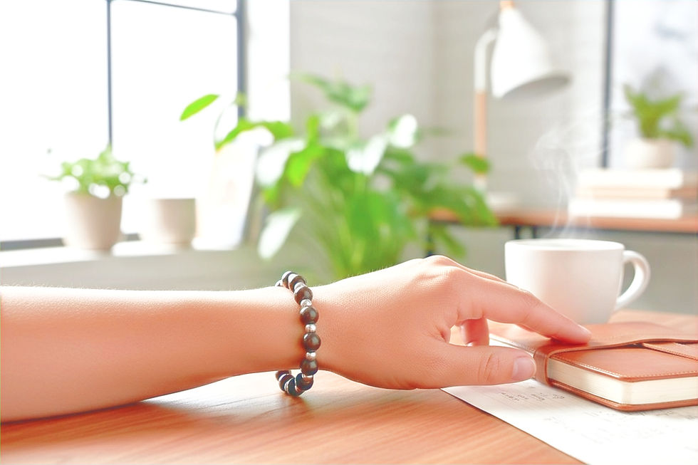 Thumbnail: Minuit Bronzé - Midnight Bronze Freshwater Pearl Bracelet
