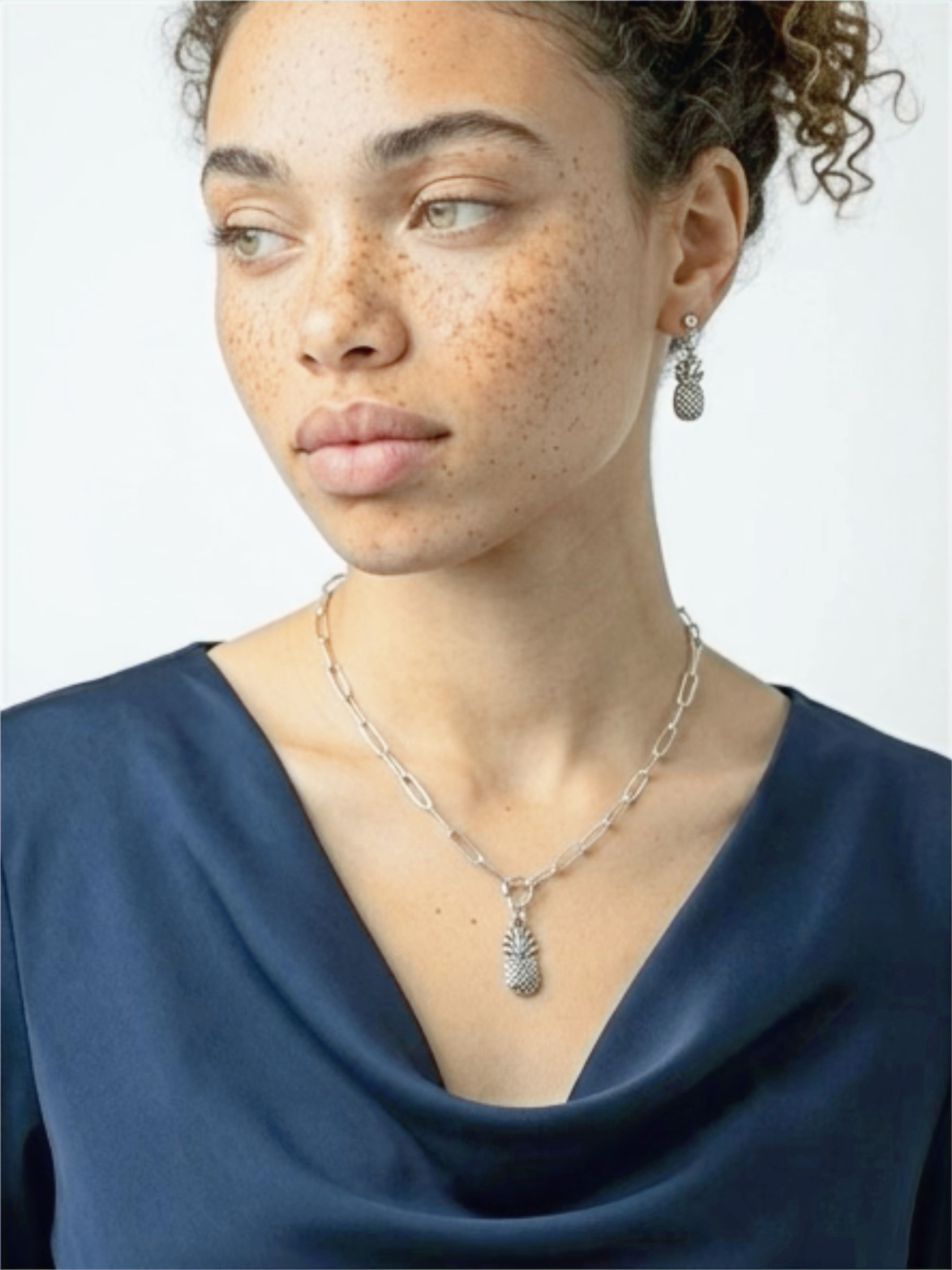 Hale Aloha Pineapple Necklace & Earrings Set