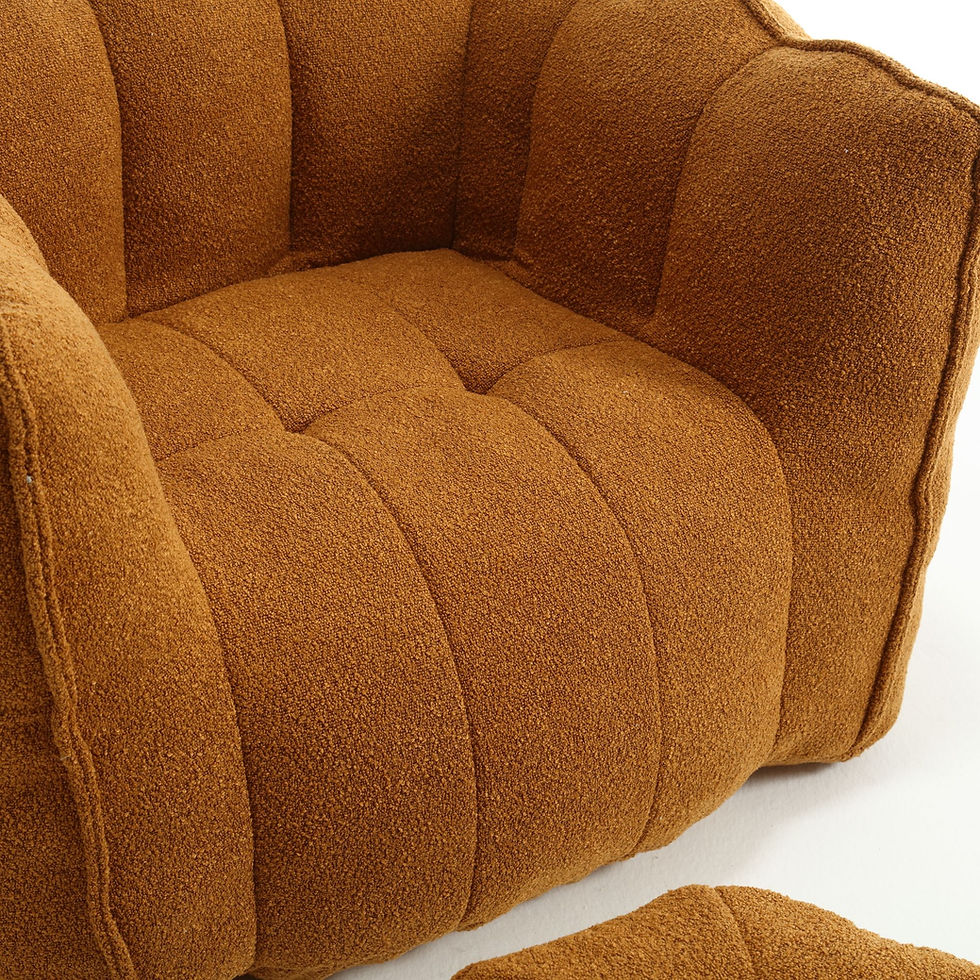 Thumbnail: Soft Bean Bag Chair with High Resilient Foam(Chips),Footstool