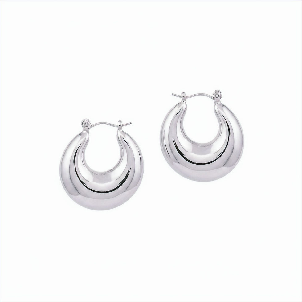 Maison de Bijoux: Marée Argent Hoop Earrings