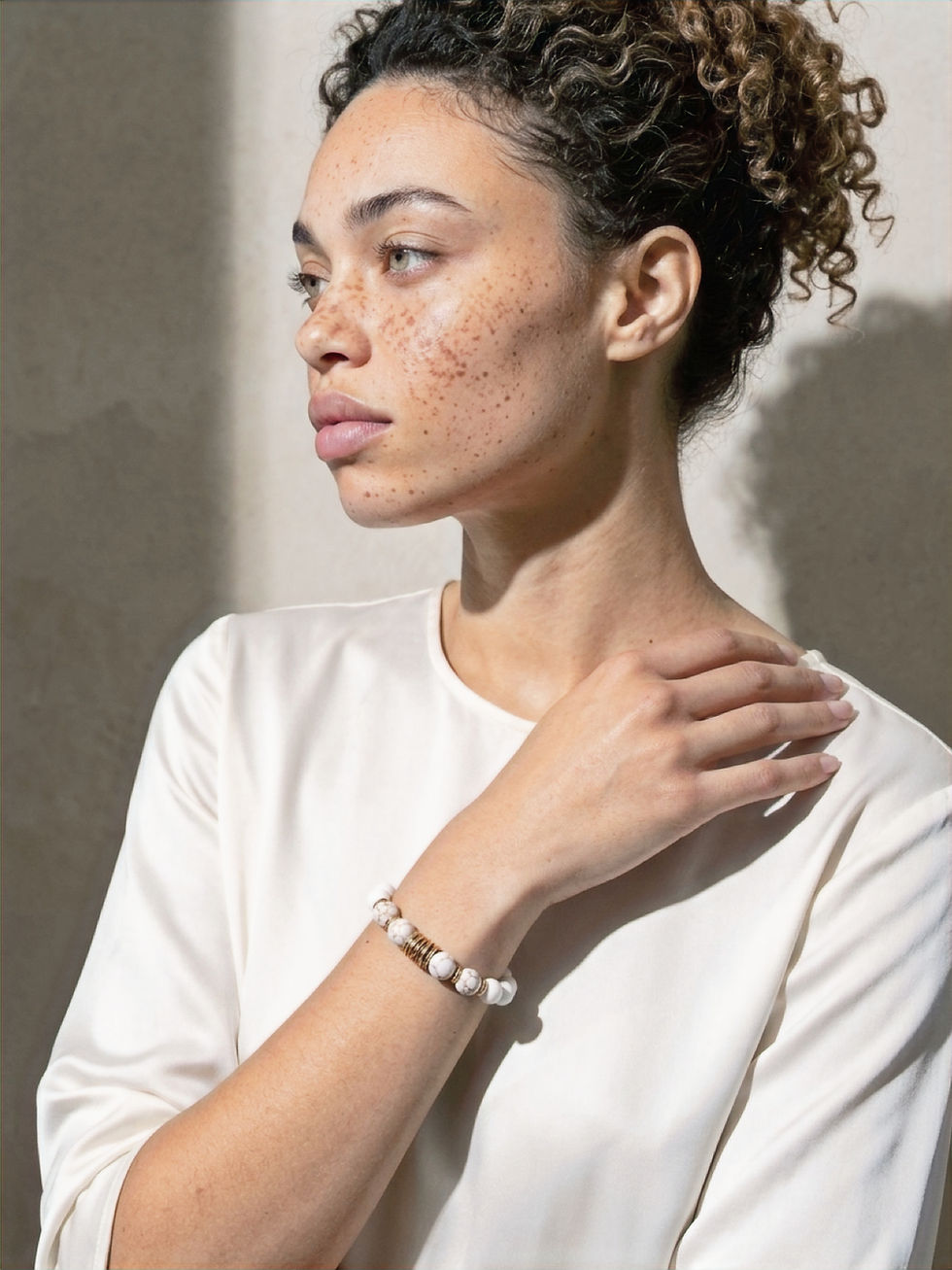 Thumbnail: Blanc Héritage Bracelet | Vintage Miriam Haskell Milk Glass | Quarry Atelier