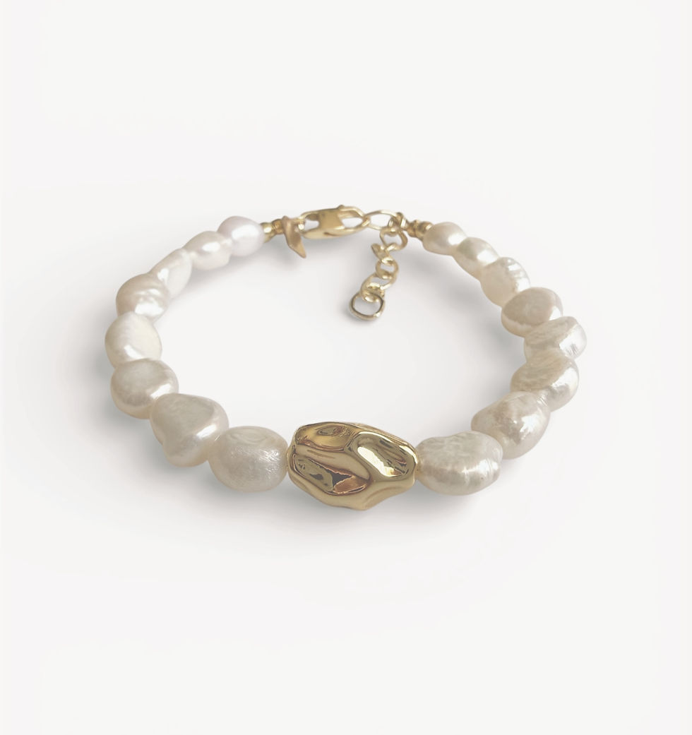 Thumbnail: Trésor de Perle “Pearl Treasure”, Pearl & Gold Necklace, Bracelet, & Earring Set
