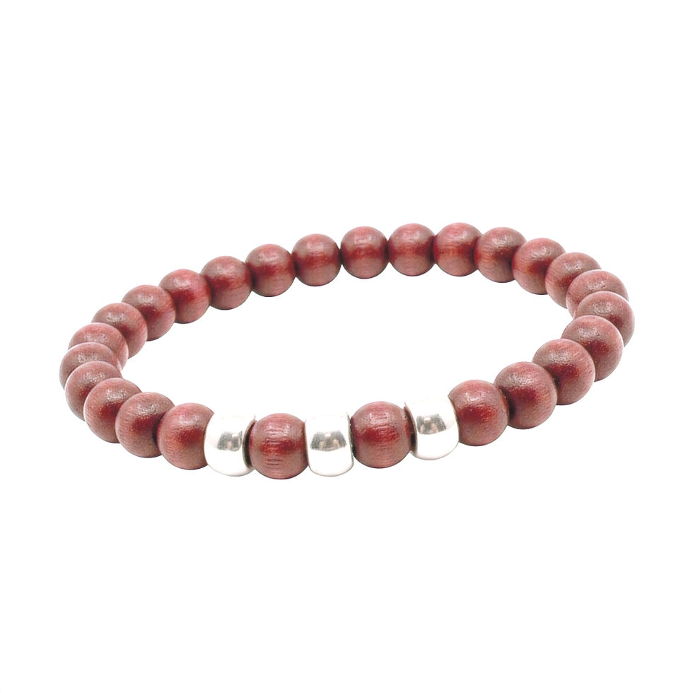 Rosewood & Sterling Silver Bracelet