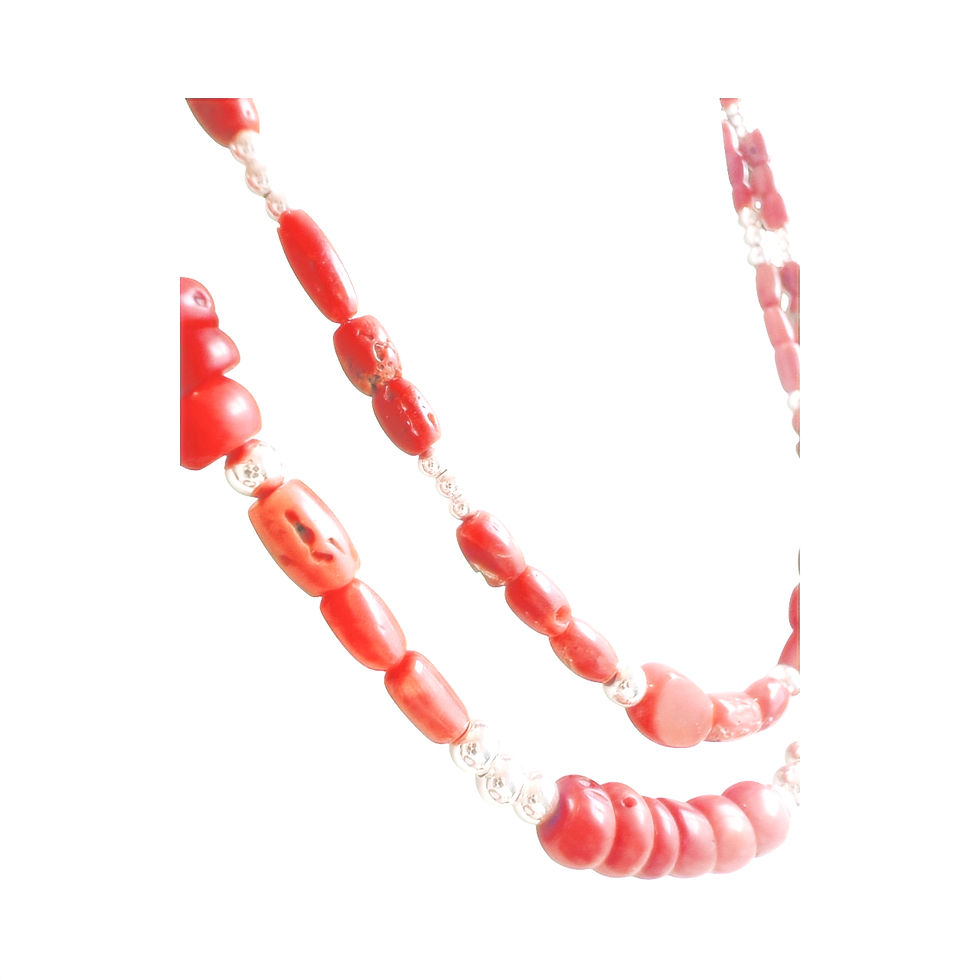 Thumbnail: Kaiʻula "Red Sea" Necklace - Red Coral Double Strand - Moku Collection