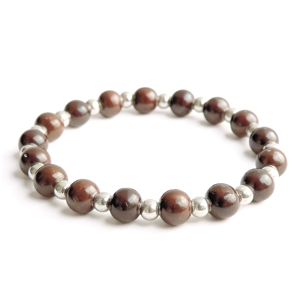 Thumbnail: Minuit Bronzé - Midnight Bronze Freshwater Pearl Bracelet