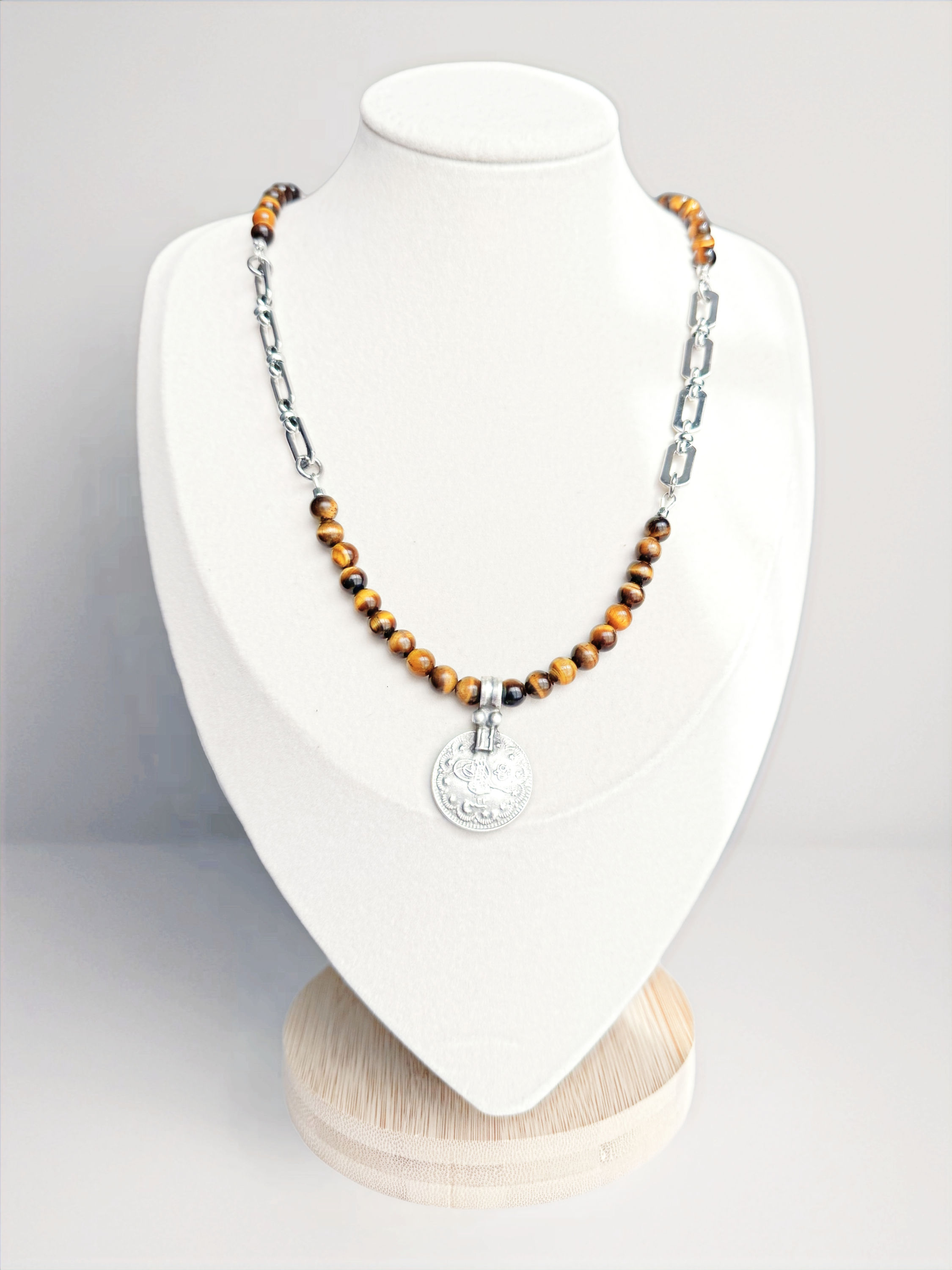 Quarry Atelier – Ottoman Coin Tiger Eye Necklace