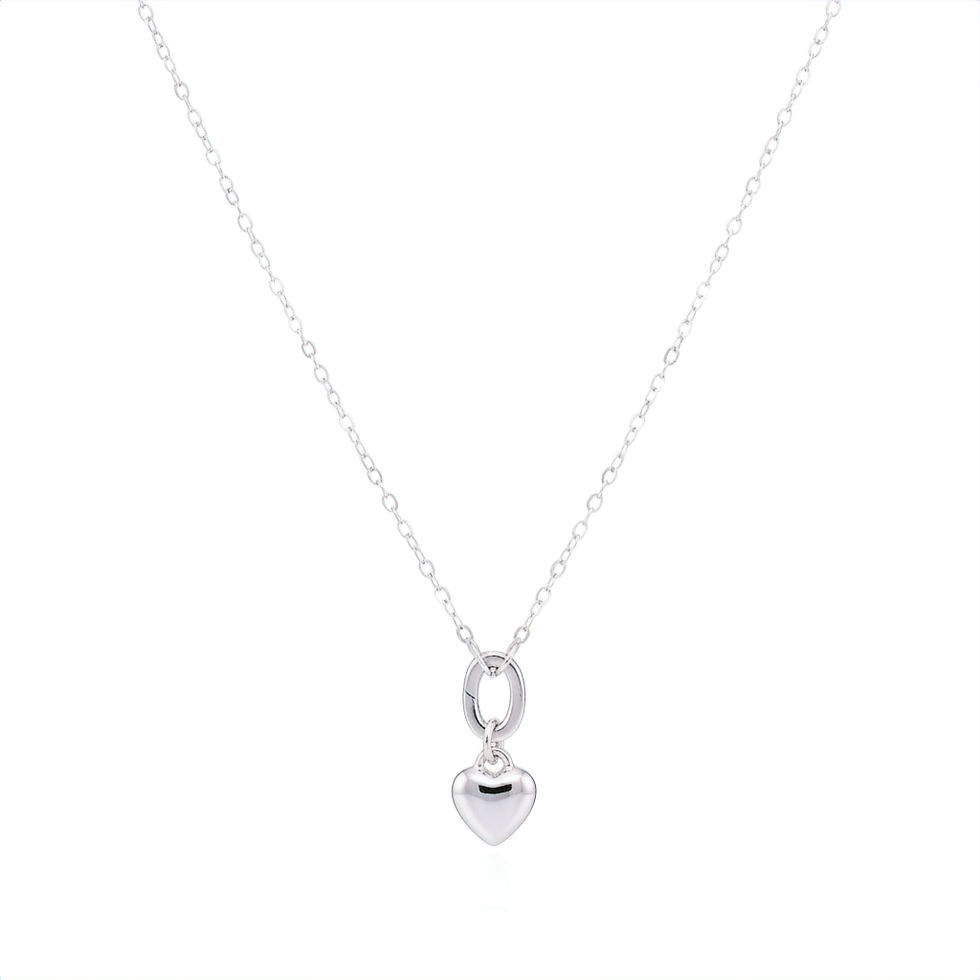 Thumbnail: Le Petit Cœur II Necklace - Delicate Silver Necklace with Heart