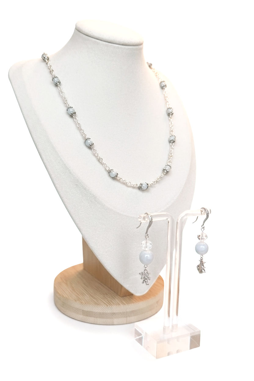 Quarry Atelier – Azure Jardin Jasper Necklace & Earrings Set